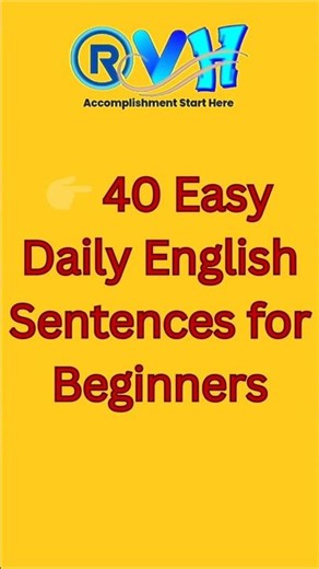 40 Easy English Sentences for Beginners | Daily Use Simple English Practice