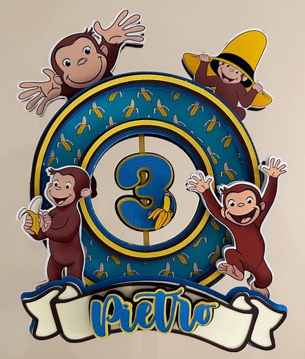 Curious George Cake Topper - Monkey Cake Topper - George Party - Etsy