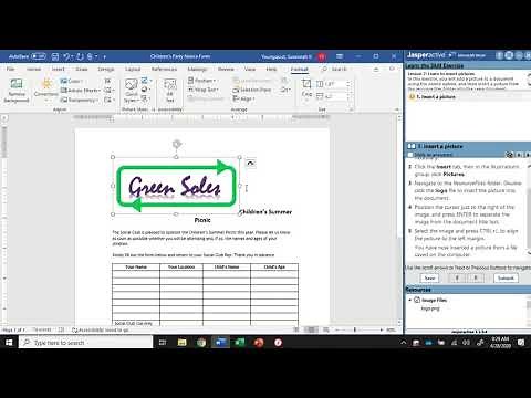 JasperActive Word 2019 Lesson 7: Inserting Picture Files