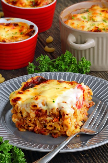 Filipino-Style Baked Macaroni made Easy made Easy! - Foxy Folksy