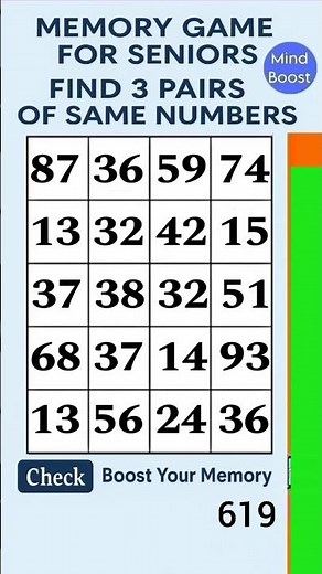 Brain Exercise for Seniors – Daily Brain Activity to Keep Your Brain Active | Match the Numbers