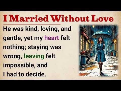 Learn English With Story 🔥I Married Without Love | Level 3 English Listening Practice