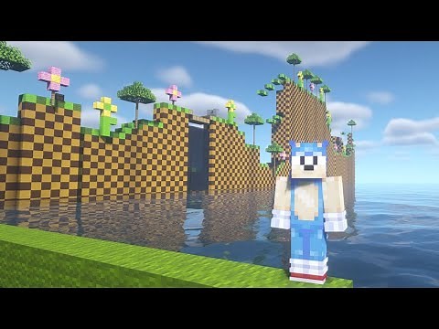 MINECRAFT! Green Hill Adventure Zone w/Sonic the Hedgehog