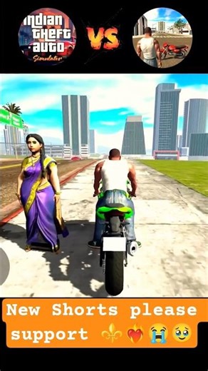 Indian Lady Bike Ride Challenge 😱 Indian Theft Auto Simulator Vs Indian Bike Driving 3D💥 #gaming