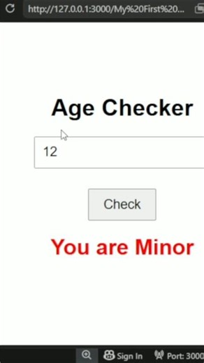 JavaScript Age Checker | HTML CSS JS Mini Project
