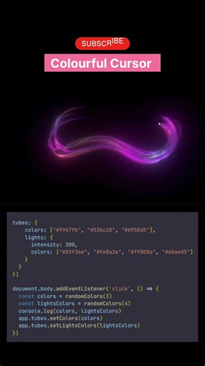 Colorful Cursor Animation 🌈🖱️ | JavaScript Creative Effect ✨ | Coding With Saurabh #codingfun