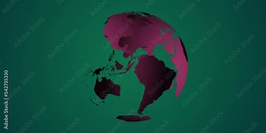 3d earth animation Digital earth map animated . Animated earth globe spinning news background.