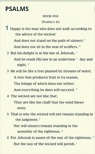Psalm 1:1-6 Reading