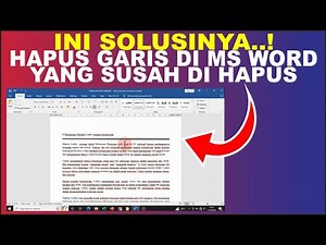 How to Delete Horizontal Lines That Cannot Be Deleted in Ms Word
