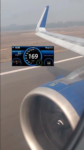 Airbus A321neo takeoff from zero to airborne in 45 seconds #aviation #speedometer #a321 #airbus