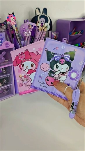 kuromi, my melody notebook! #sanrio #mymelody #kuromi #stationery #shortvideo #stationarycollection