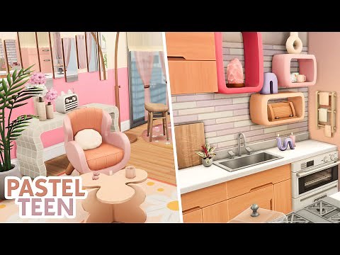 Pastel Teenager Apartment // The Sims 4 Speed Build: Apartment Renovation