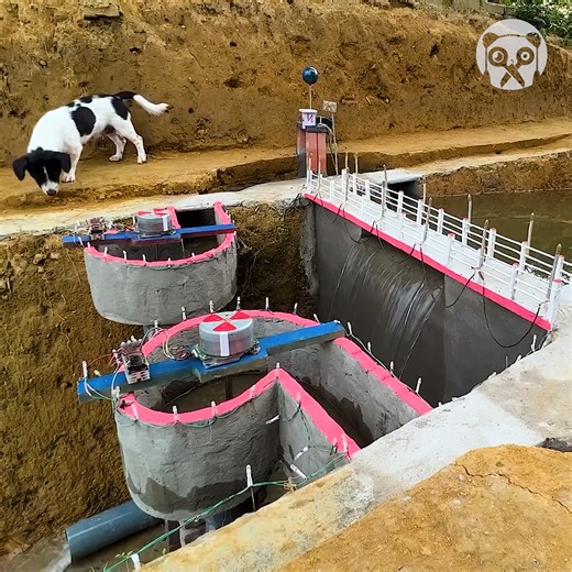 870K views · 6.9K reactions | Building a mini hydroelectric dam with 2 turbines | Bored Panda Art | Facebook