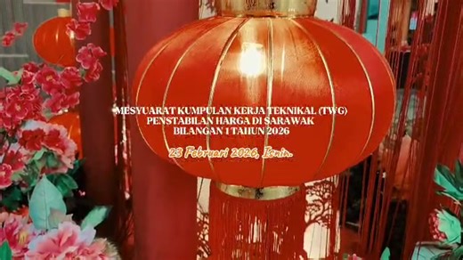 MESYUARAT KUMPULAN KERJA TEKNIKAL (TWG) PENSTABILAN HARGA DI SARAWAK BILANGAN 1 TAHUN 2026 KUCHING, 23 FEBRUARI 2026 – Mesyuarat Kumpulan Kerja Teknikal (TWG) Penstabilan Harga di Sarawak Bilangan 1 Tahun 2026 telah diadakan di Bilik Mesyuarat 1 & 2, Sheraton Kuching Hotel dan dipengerusikan oleh Alexander Nanta Linggi, Menteri Kerja Raya merangkap Pengerusi TWG Penstabilan Harga di Sarawak. Mesyuarat ini telah diadakan bagi membincangkan pelan tindakan strategik penstabilan harga barangan di Sa
