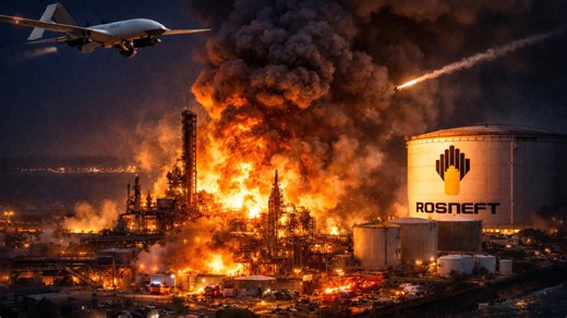 Ukraine strikes Rosneft oil plant in fiery drone attack