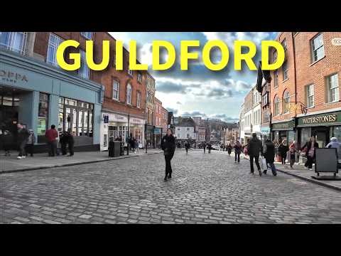 Guildford Walking Tour 4K | POV Walk Through Surrey’s Beautiful Town #uk #pov #england