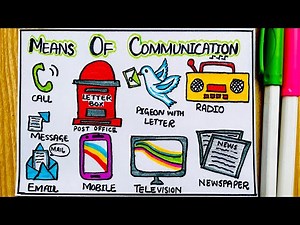 How to draw Means of Communication for Grade 1, 2, 3 Students | Means of Communication Drawing Easy