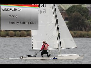 Windrush 14 racing at the Shelley Sailing Club