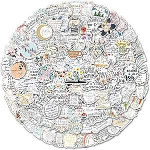 VGZZ Bible Stickers - 100PCS Jesus Scripture Stickers, Verse Journaling Supplies, Adults Decals for Water Bottles