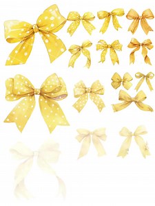 Yellow Ribbons PNG Clipart Bundle Watercolor Yellow Ribbons PNG, Coquette Ribbons Png,cute Bow Ribbon Lace Gingham Glitter Stripe Polka Dot - Etsy