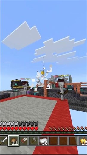 Winning bedwars without blocks #minecraft #bestminecraftclips #gaming#mincraftpvp #minecraftbedwars