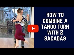 Easy tango turn with 3 sacadas combination (tango giro): leaders & followers steps