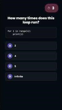 How many times does this loop run?? | Python Range Quiz