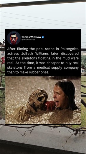 After filming the pool scene in Poltergeist, actress