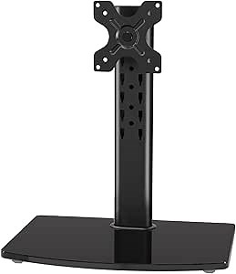 MOUNT PRO Single Monitor Stand Fits Max 32 inch Screen, Free-Standing Computer Desk Stand, Display Mount with Height Adjustable, Swivel, Tilt, Rotation, VESA Monitor Stand 100x100