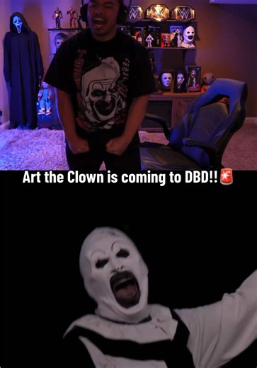 ART THE CLOWN IS COMING TO DEAD BY DAYLIGHT🚨#terrifier #arttheclown #dbd #deadbydaylight #arttheclownterrifier