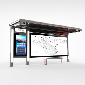 [Hot Item] Prefabricated Outdoor Galvanized Steel Bus Stop Station with Bench