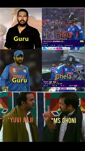 Yuvi Paji & Abhishek vs Dhoni & Shivam Dube! 😱 Who is the Best Guru? 🔥 #abhisheksharma #shivamdubey