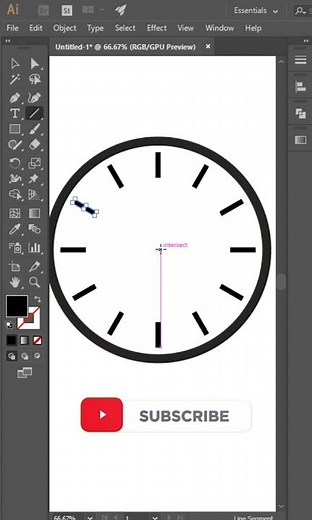 How to Draw a Simple Clock in Adobe illustrator | Shorts