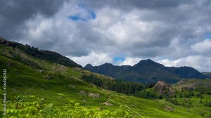 Time Lapse view from Blea Moss and Langdales in the English Lake District