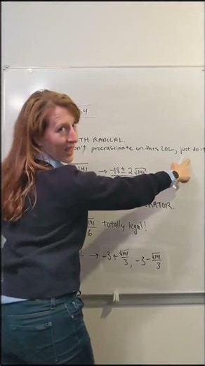 The hard part of the quadratic formula