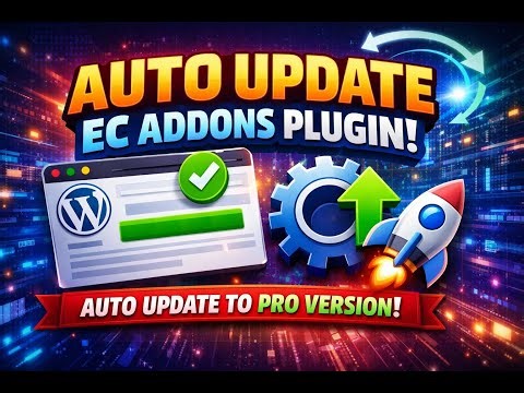 Auto Update to Pro Version 🚀 | EC Addons for Elementor (No Manual Install!)