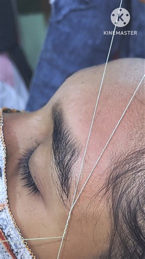 eyebrow threading | left eyebrow threading