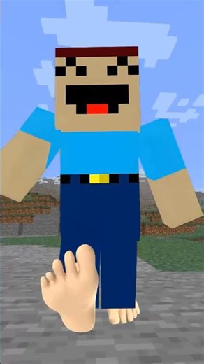¿POR QUÉ NO TENEMOS PIES EN MINECRAFT? #minecraft #shortvideo #minecraftshorts