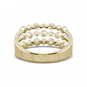 Watch Moissanite by Charles & Colvard 2.5mm Round Three Row Band on Amazon Live