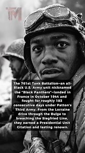 The 761st Tank Battalion—an all-Black U.S. Army unit nicknamed the “Black Panthers”—landed in France in October 1944 and fought for roughly 183 consecutive days under Patton’s Third Army. From the Lorraine drive through the Bulge to breaching the Siegfried Line, they earned a Presidential Unit Citation and lasting renown. | TerrifyingMyths