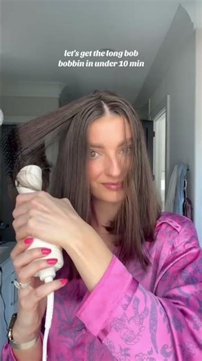BLUNT CUT LONG BOB HAIRCUT + THE BLOWOUT BRUSH = BESTIES 🫱🏻‍🫲🏼❤️‍🔥