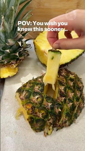 How to Cut a Pineapple in Seconds: The Viral Hack 🍍 #tips #tricks #hack #healthy #asmr