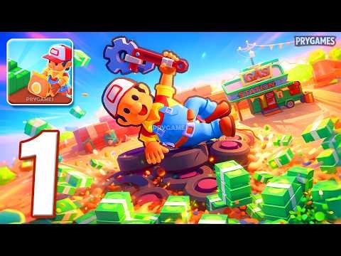 Gas Station: Junkyard Tycoon - Gameplay Walkthrough Part 1 - Gas Station Manager (Android, iOS)