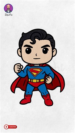 Easy Super Man Drawing for Beginners #tutorial