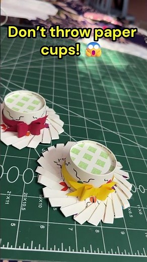 Cute Mini Hat from Paper Cup 😍🏖️ #diy #shorts