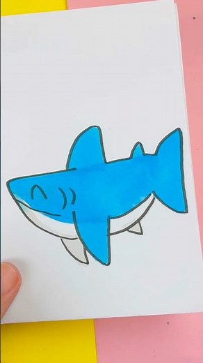 🦈 How to Draw a Kawaii Shark ✨ Step by Step
