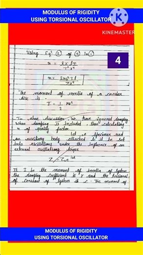 MODULUS OF RIGIDITY USING TORSIONAL OSCILLATOR | TORSIONAL PENDULUM | MODULUS OF RIGIDITY | PHYSICS
