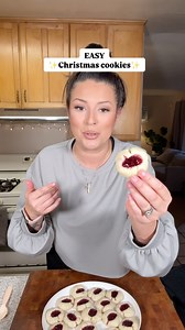 Easy Christmas cookies: Raspberry thumbprint cookies🤌🏼🤌🏼🤌🏼 If you make any cookies this year MAKE THESE! And thank me later🤪 Ingredients: 4 oz (half block) of cream cheese 8 tbs (1 stick) of butter 1/2 C 3 tbs sugar 1 C 3 tbs flour Raspberry preserves Make sure you check out my E-cookbooks in my bio🥰 #holidaycookies #christmascookies #easycookies #thumbprintcookies #christmascookie #cookierecipe #cookies #sahm #contentcreator | Malinda Rocha