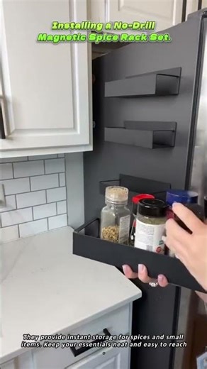 Installing a No Drill Magnetic Spice Rack Set