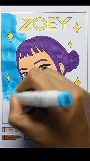 Coloring Zoey from KPop Demon Hunters | Color by Number